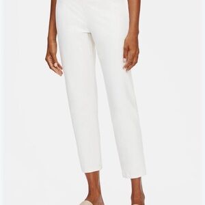 Eileen Fisher Washable Stretch Slim Crepe Ankle Pant Women’s Cream Size LP